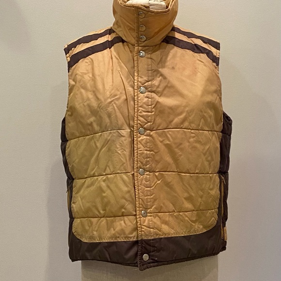 Vintage Holiday Ranger Outdoor Menswear Tan & Brown Retro Vest / Size M - Picture 8 of 13